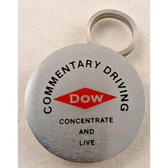 Vintage Zippo Dow Chemical Safe Driving Key Holder/Chain Advertising Promo-NICE!